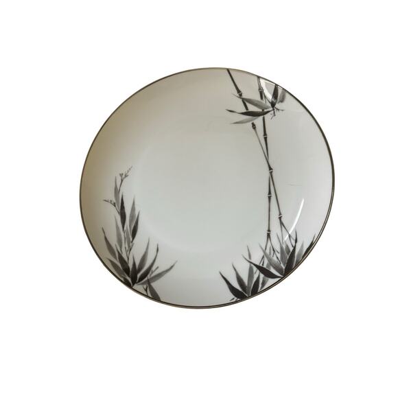 VTG Sango Black Bamboo Japan Salad Plates (4) #6518 Discontinued Brunch - Picture 2 of 5